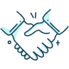 Shaking hands icon.